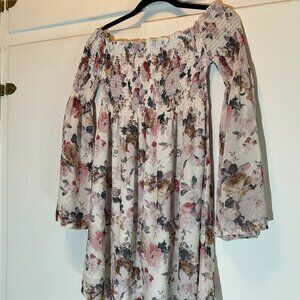 Off the Shoulder Floral Party Dress
